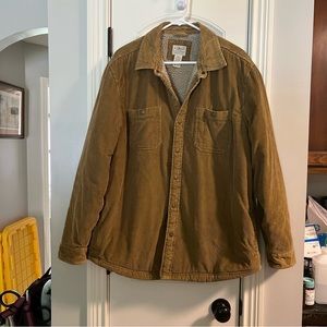 L. L. Bean Corduroy Jacket with Sherpa Lining size Large